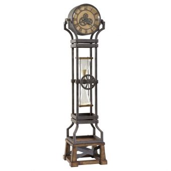 Howard Miller 615074 Hourglass Floor Clock - Aged Iron