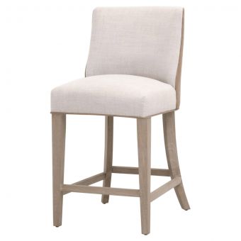 Essentials For Living Duet Counter Stool in Bisque French Linen, Ivanhoe-Toast