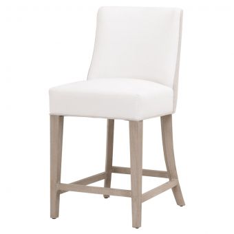 Essentials For Living Duet Counter Stool in LiveSmart Peyton-Pearl, Bisque French Linen