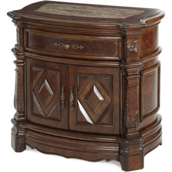 AICO Michael Amini Windsor Court Nightstand in Vintage