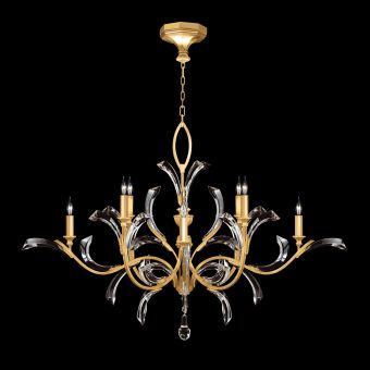 Fine Art Beveled Arcs 57" Round Chandelier in Gold Leaf - 701240-3