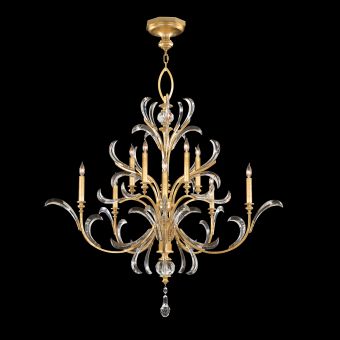 Fine Art Beveled Arcs 56" Round Chandelier in Gold Leaf - 701340-3