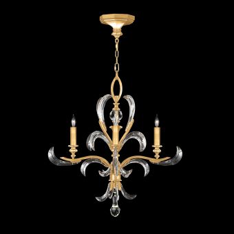 Fine Art Beveled Arcs 28" Round Chandelier in Gold Leaf - 701540-3