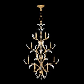 Fine Art Beveled Arcs 48" Round Chandelier in Gold Leaf - 704040-3