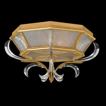 Fine Art Beveled Arcs 26" Round Flush Mount in Gold Leaf - 704240-3