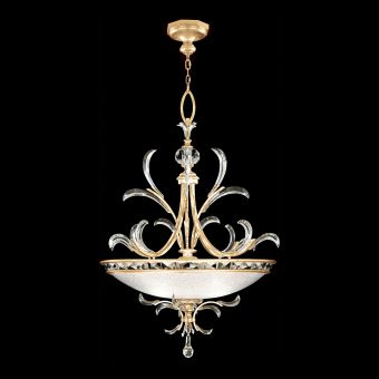 Fine Art Beveled Arcs 44" Round Pendant in Gold Leaf - 704440-3