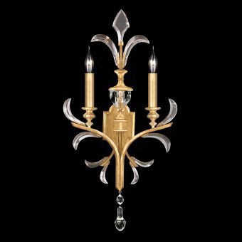Fine Art Beveled Arcs 32" Sconce in Gold Leaf - 704850-3