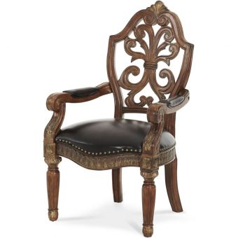 AICO Michael Amini Villa Valencia Writing Desk Arm Chair - Set of 2