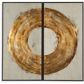Bassett Mirror Company Modern Metallics Ring of Fire Canvas Art