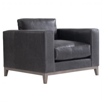 Bernhardt Furniture Noel Leather Chair Without Pillows