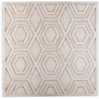 Bassett Mirror Company 3 Dimensional Geometric Wall Hanging Canvas Art