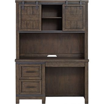 Liberty Furniture Thornwood Hills Youth Student Desk with Hutch (759-YBR-SD)