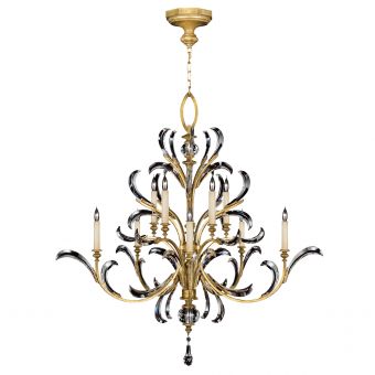 Fine Art Lamps Beveled Arcs Gold Chandelier - 760640ST