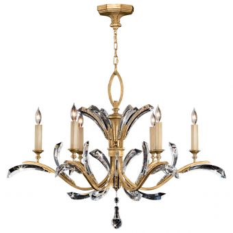 Fine Art Lamps Beveled Arcs Gold Chandelier - 761240ST
