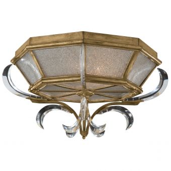 Fine Art Lamps Beveled Arcs Gold Flush Mount - 767640ST