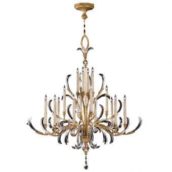 Fine Art Lamps Beveled Arcs Gold Chandelier - 770040ST