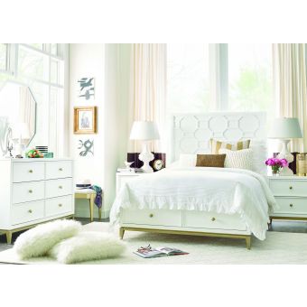 Rachael Ray Home Chelsea Panel Bedroom Set with Storage Footboard #7810-3100