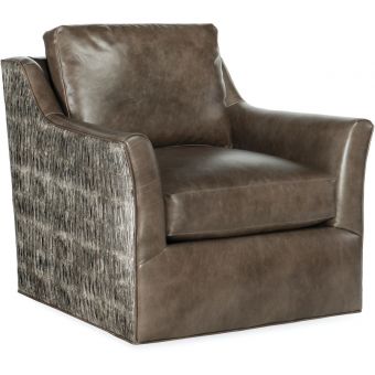 Bradington Young Plaza Midwood Marleigh Swivel Chair 8-Way Tie #922400-95 (Grade L3)