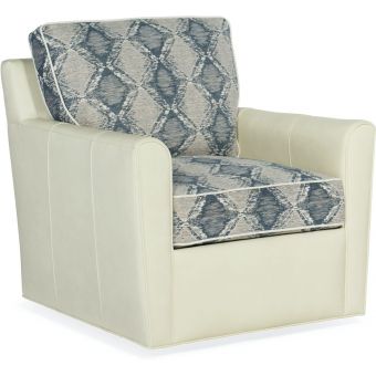 Bradington Young Plaza Midwood Manning Swivel Chair 8-Way Tie #922000-80 (Grade L1)