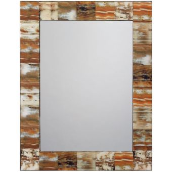 Jamie Young Co Natural Faux Horn Rectangular Mirror, Medium