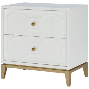 Legacy Classic Chelsea by Rachael Ray Night Stand with Decorative Lattice in White
