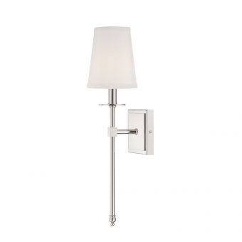 Savoy House Monroe 20" 1-Light Wall Sconce in Polished Nickel