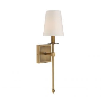 Savoy House Monroe 20" 1-Light Wall Sconce in Warm Brass