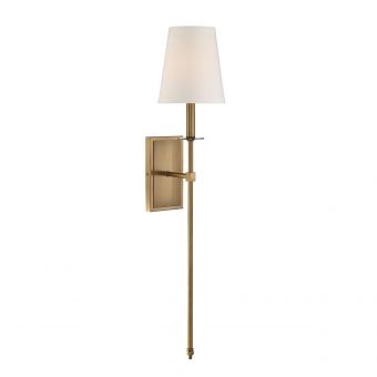 Savoy House Monroe 33.5" 1-Light Wall Sconce in Warm Brass