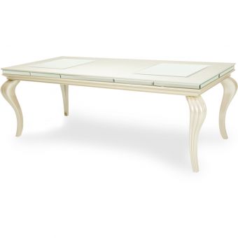 AICO Michael Amini Hollywood Loft 4 Leg Dining Table in Frost