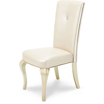 AICO Michael Amini Hollywood Loft Side Chair in Pearl