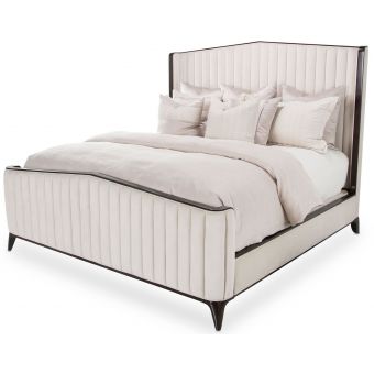 AICO Michael Amini Paris Chic Tufted Panel Bed, King