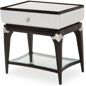 AICO Michael Amini Paris Chic Rectangular End Table/ Nightstand