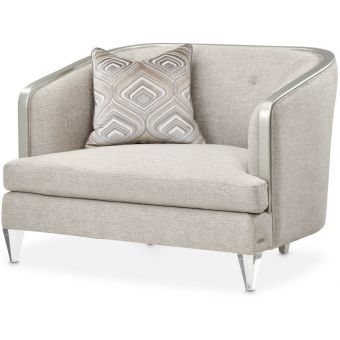 AICO Michael Amini Camden Court Chair And Half-Flax Platinum