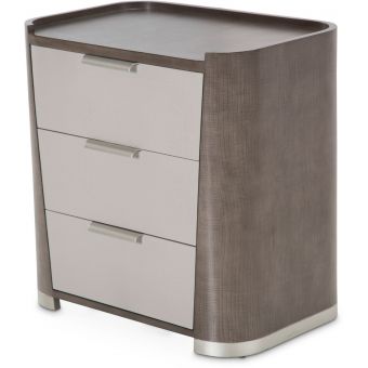 AICO Michael Amini Roxbury Park 3 Drawer Nighstand