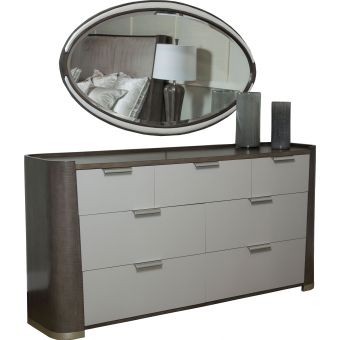 AICO Michael Amini Roxbury Park Dresser with Wall Mirror