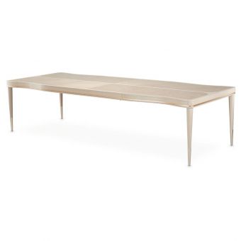 AICO Michael Amini Malibu Crest 4 Leg Rectangular Dining Table - Blush