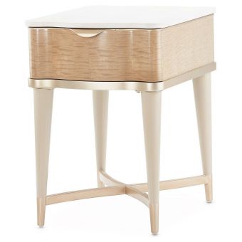 AICO Michael Amini Malibu Crest End Table - Blush