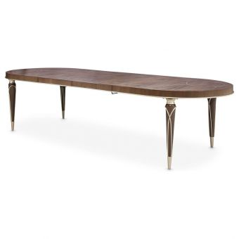 AICO Michael Amini Villa Cherie Oval Dining Table With Leaves - Hazelnut