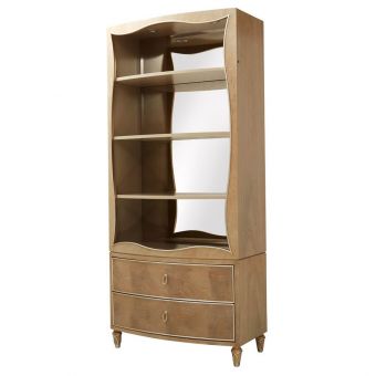 AICO Michael Amini Villa Cherie Bookcase - Caramel