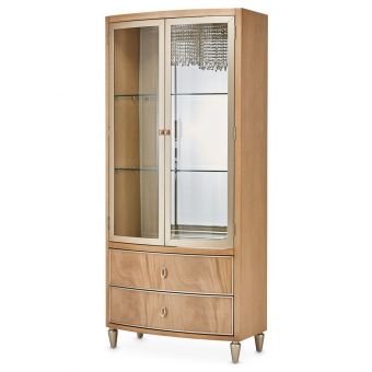 AICO Michael Amini Villa Cherie Display Cabinet - Caramel