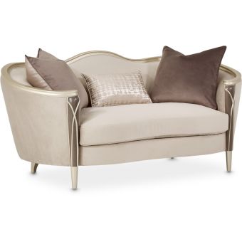 AICO Michael Amini Villa Cherie Loveseat - Porcini