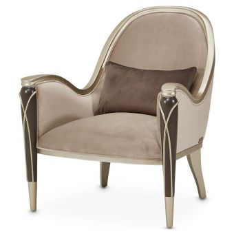 AICO Michael Amini Villa Cherie Accent Chair - Hazelnut