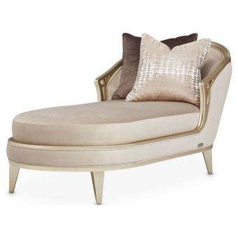 AICO Michael Amini Villa Cherie Chaise - Porcini