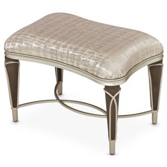 AICO Michael Amini Villa Cherie Ottoman - Porcini