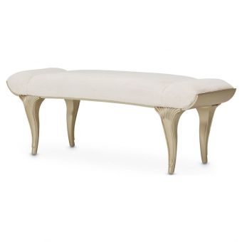 AICO Michael Amini Villa Cherie Bench - Hazelnut