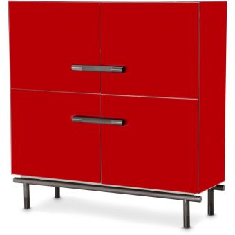 AICO Michael Amini State St. Accent Cabinet in Red