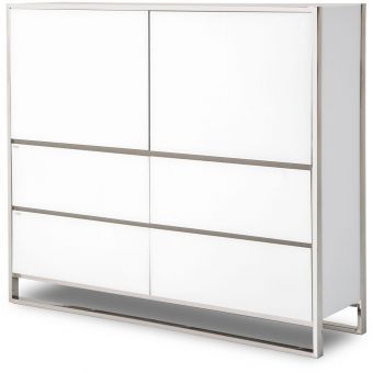 AICO Michael Amini State St. Metal Storage Cabinet