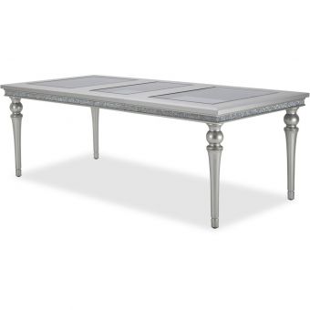 AICO Michael Amini Melrose Plaza 4 Leg Upholstered Dining Table