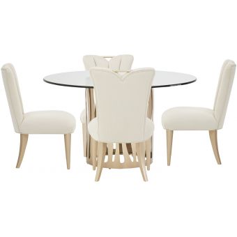 AICO Michael Amini La Rachelle Round Dining Set