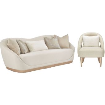 AICO Michael Amini La Rachelle Sofa Set Icicle